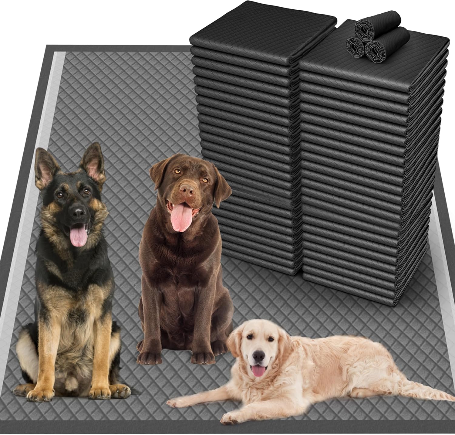 36x36 Activated Charcoal Pee Pads for Dogs - Extra Large Size