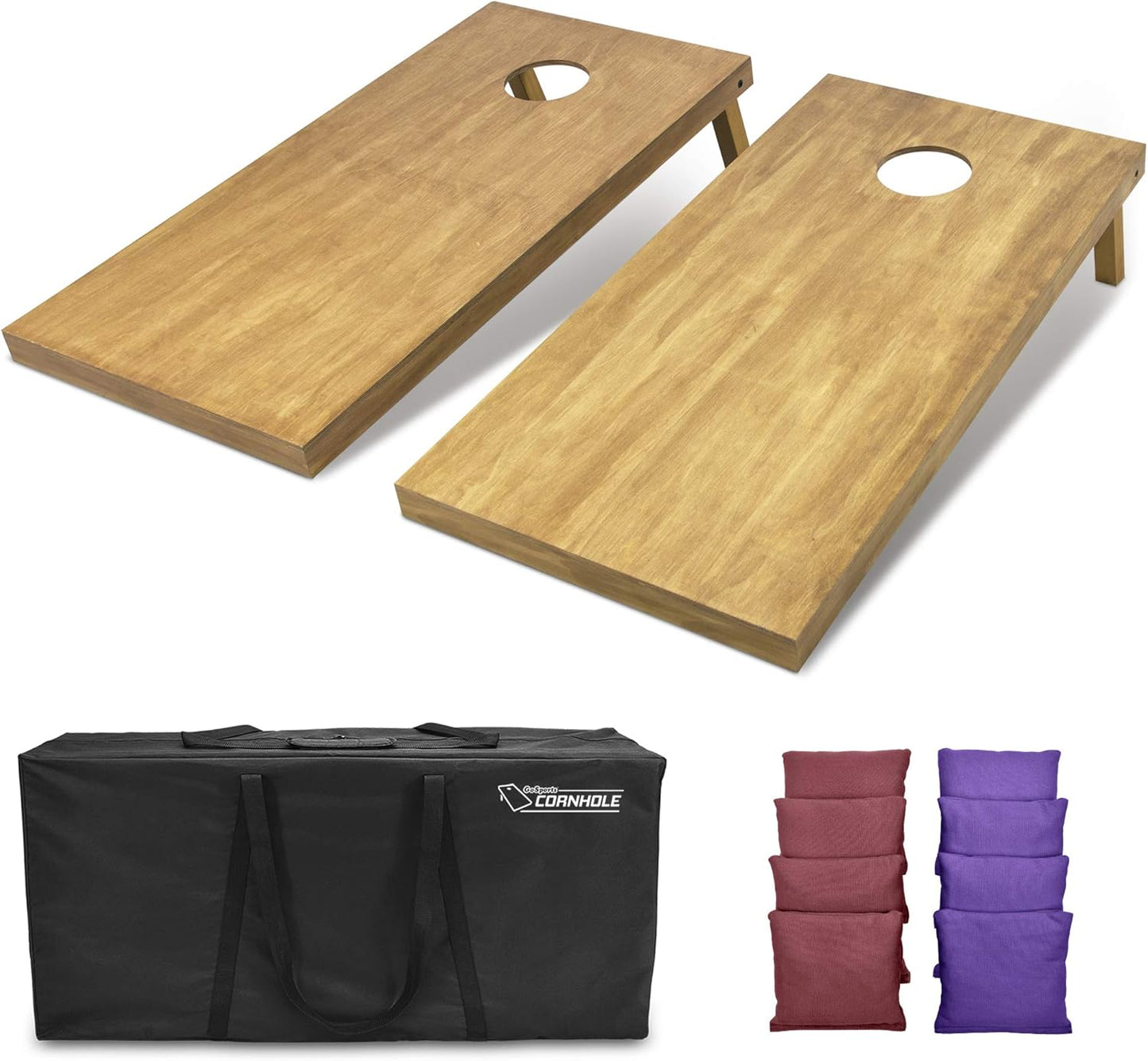 GoSports 4 ft x 2 ft Wooden Cornhole Boards Set for Fun