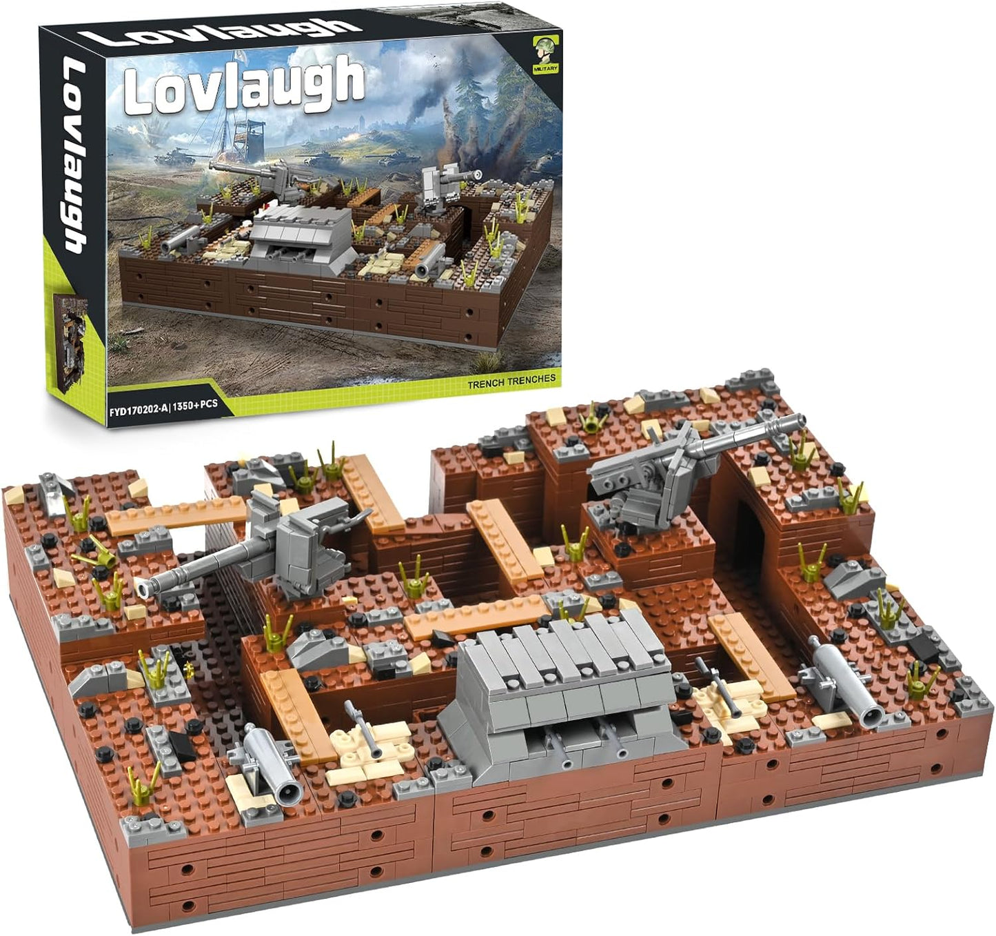 WW2 Military Trench Fortress Building Set for Creative Play