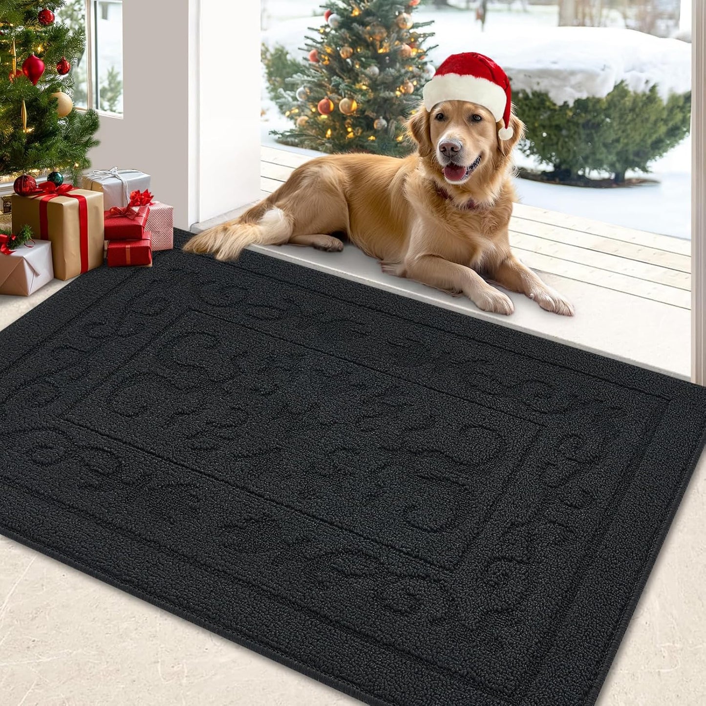 FONEYI Indoor Door Mat 32in x 48in, Non-Slip Entryway Rug