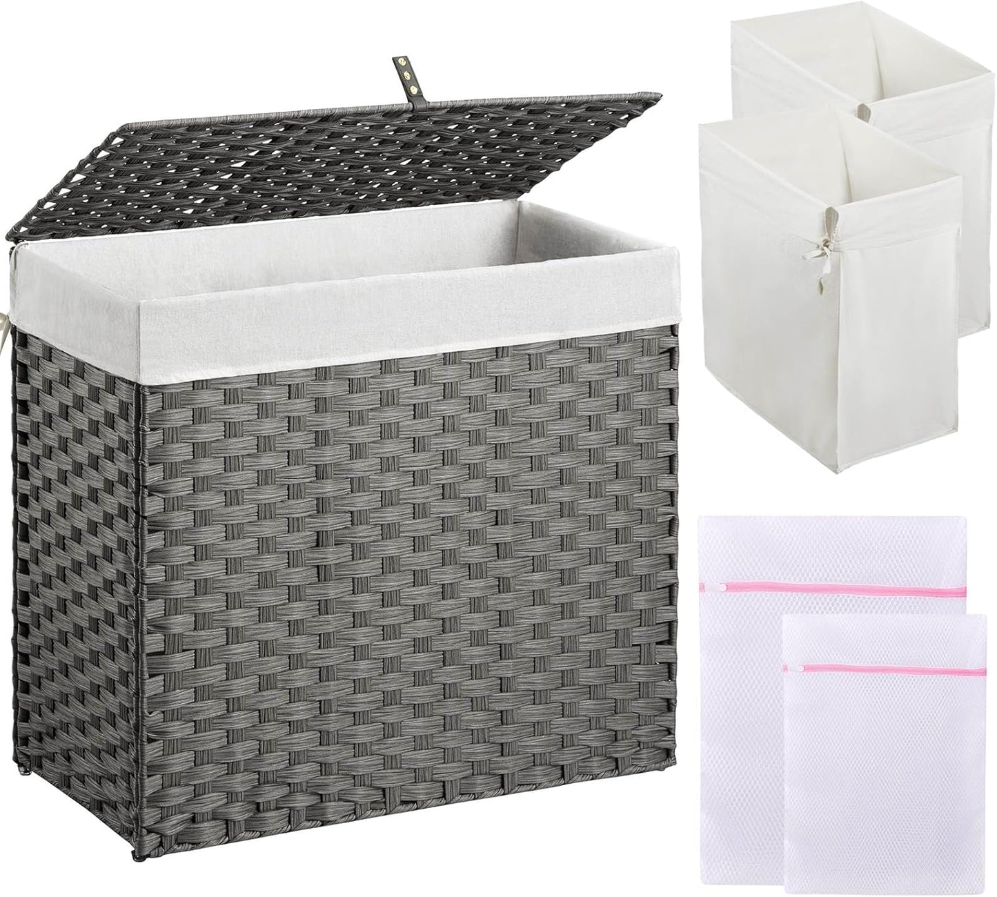 Greenstell Laundry Hamper with Lid, 125L Storage Solution