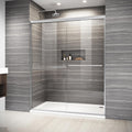 Elegant Semi-Frameless Sliding Shower Door with Towel Bar