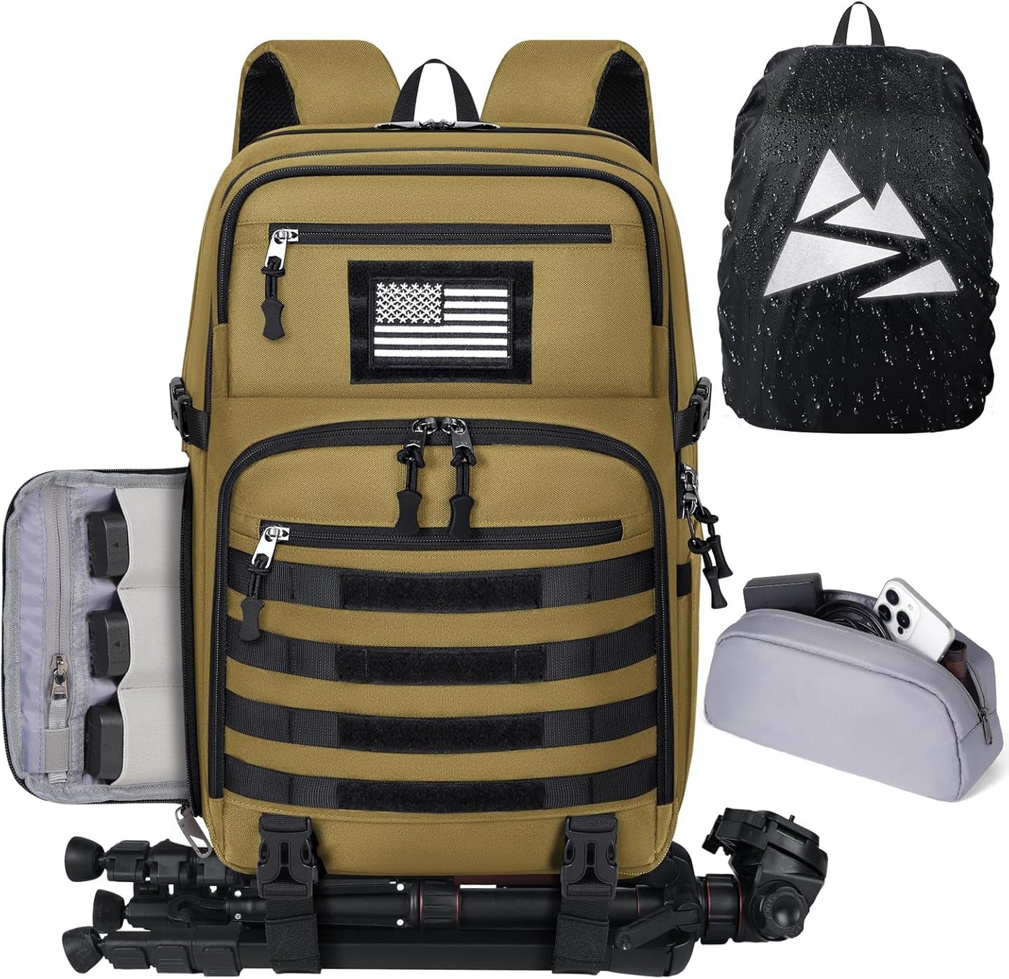 SDYSM Camera Backpack Bag for DSLR/SLR with Rain Cover