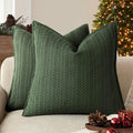 Cotton Waffle Weave Pillow Covers Set of 2 for Home Decor