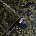 Vintage Black and Gold Peel and Stick Wallpaper - Removable Accent