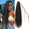 Goddess Boho Box Braids Crochet Hair 24 in - Lightweight, Full Look