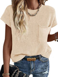 Imily Bela Summer Fall Short Sleeve Sweater for Women