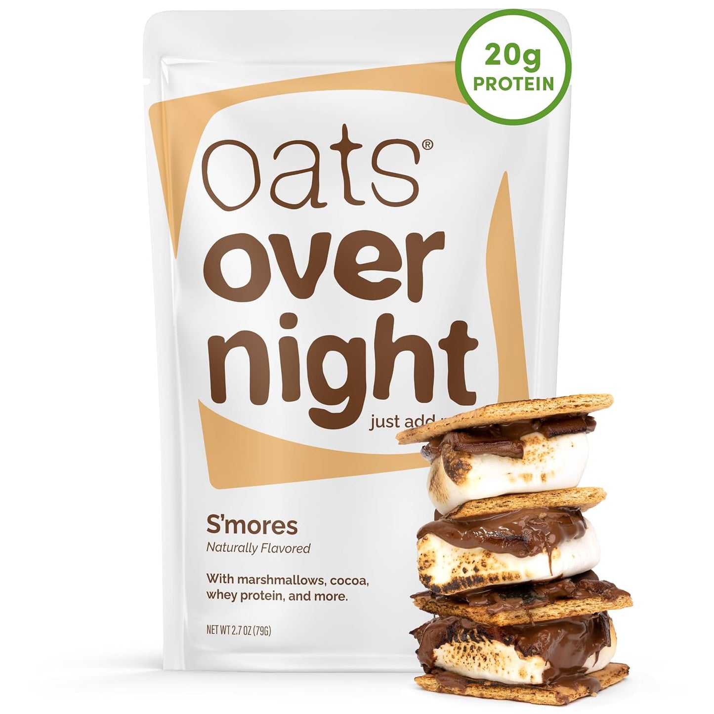 Oats Overnight Smores - High Protein Breakfast Shake Option