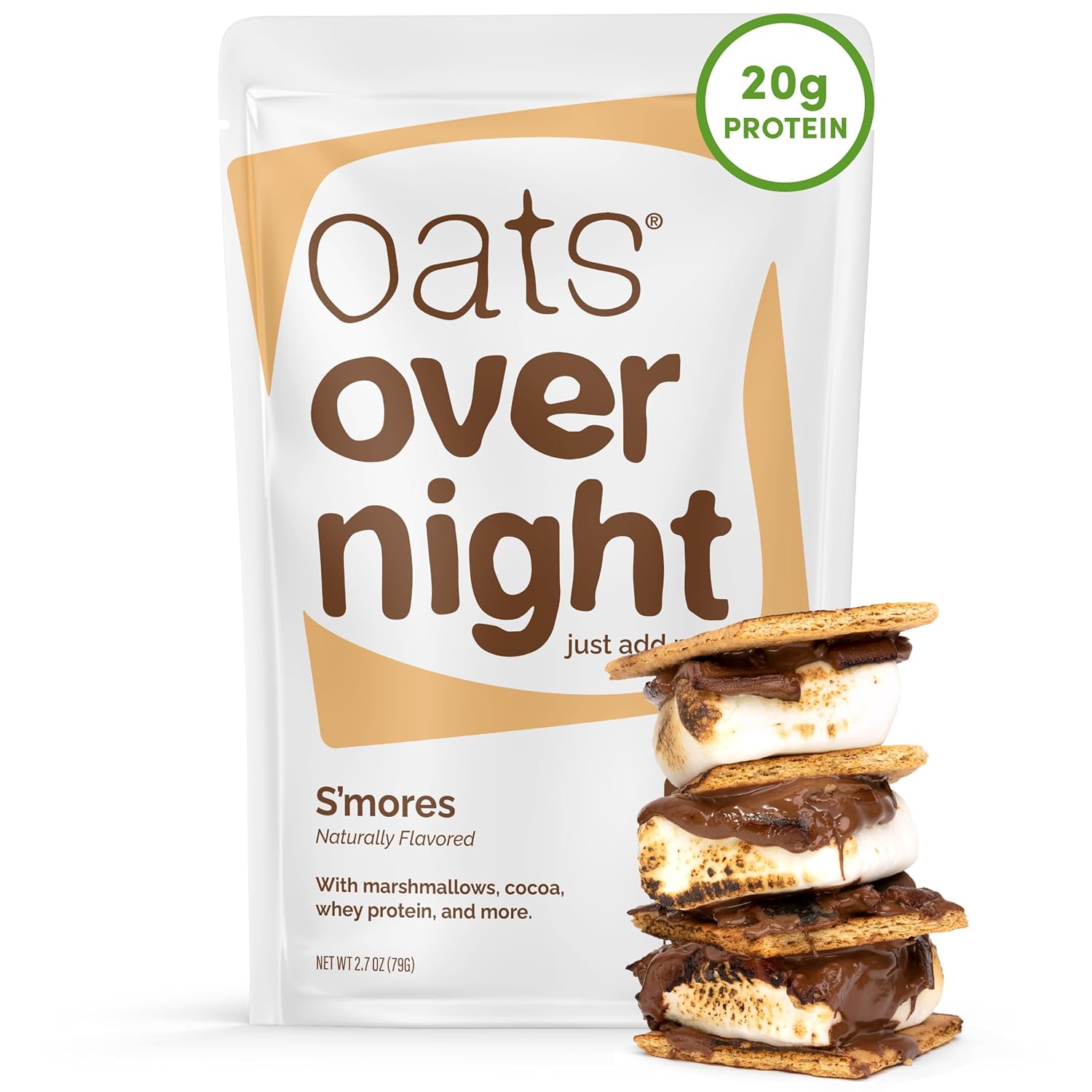 Oats Overnight Smores - High Protein Breakfast Shake Option