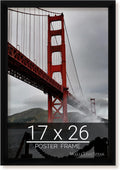 wallsthatspeak 17x26 Black Picture Frame for Posters and Puzzles