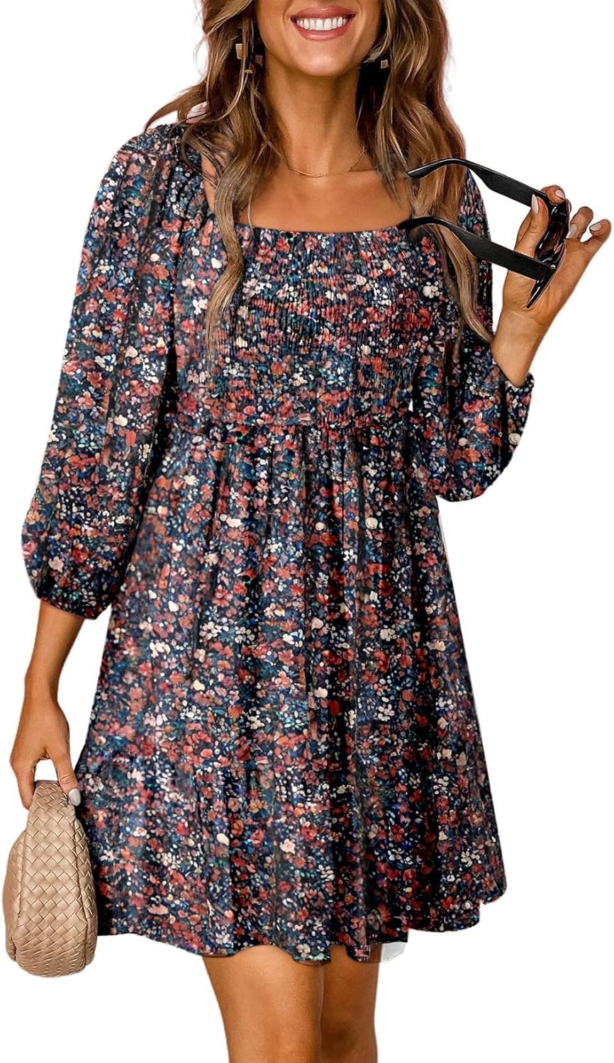 Dokotoo Fall Dresses for Women 2025 Boho Floral Sundress