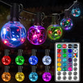 Ollny Christmas Lights 30FT 30Bulbs RGBW String Lights - Weatherproof