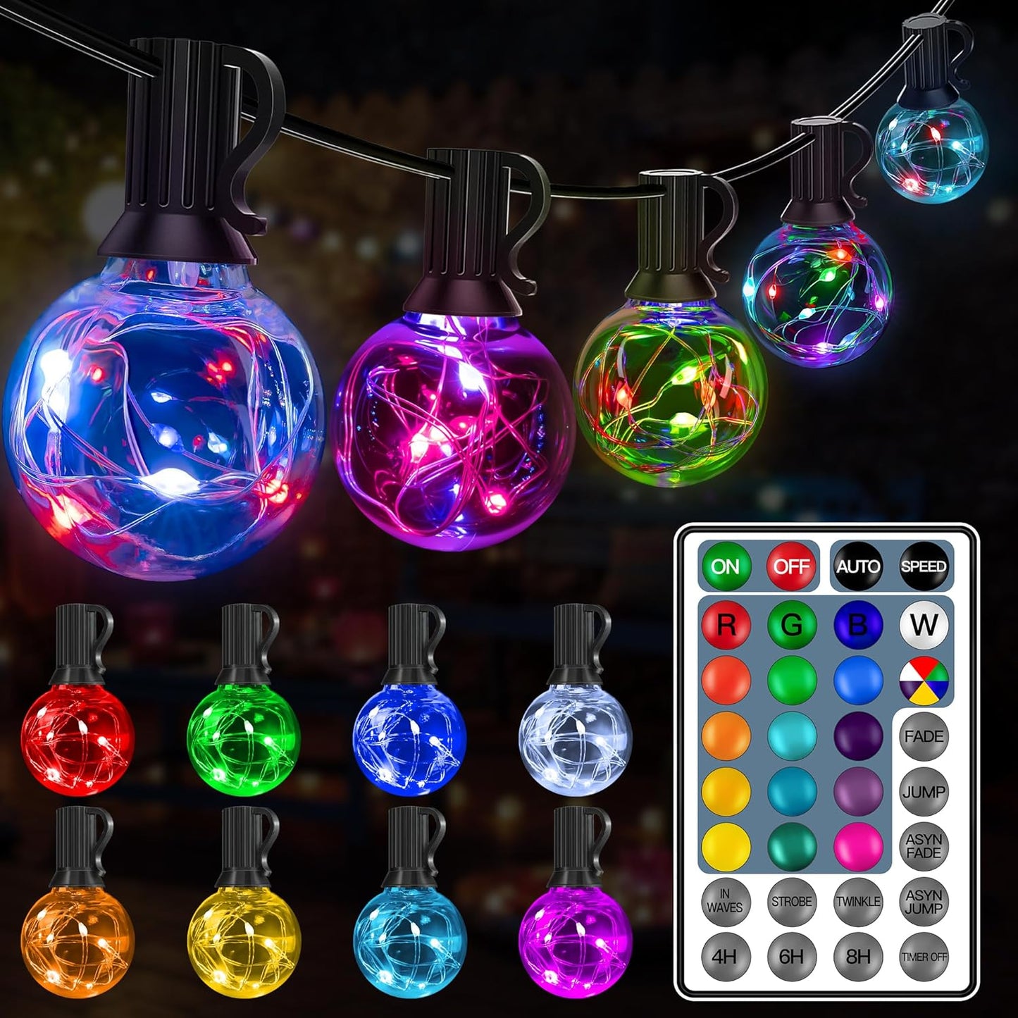 Ollny Christmas Lights 30FT 30Bulbs for Outdoor Festivities
