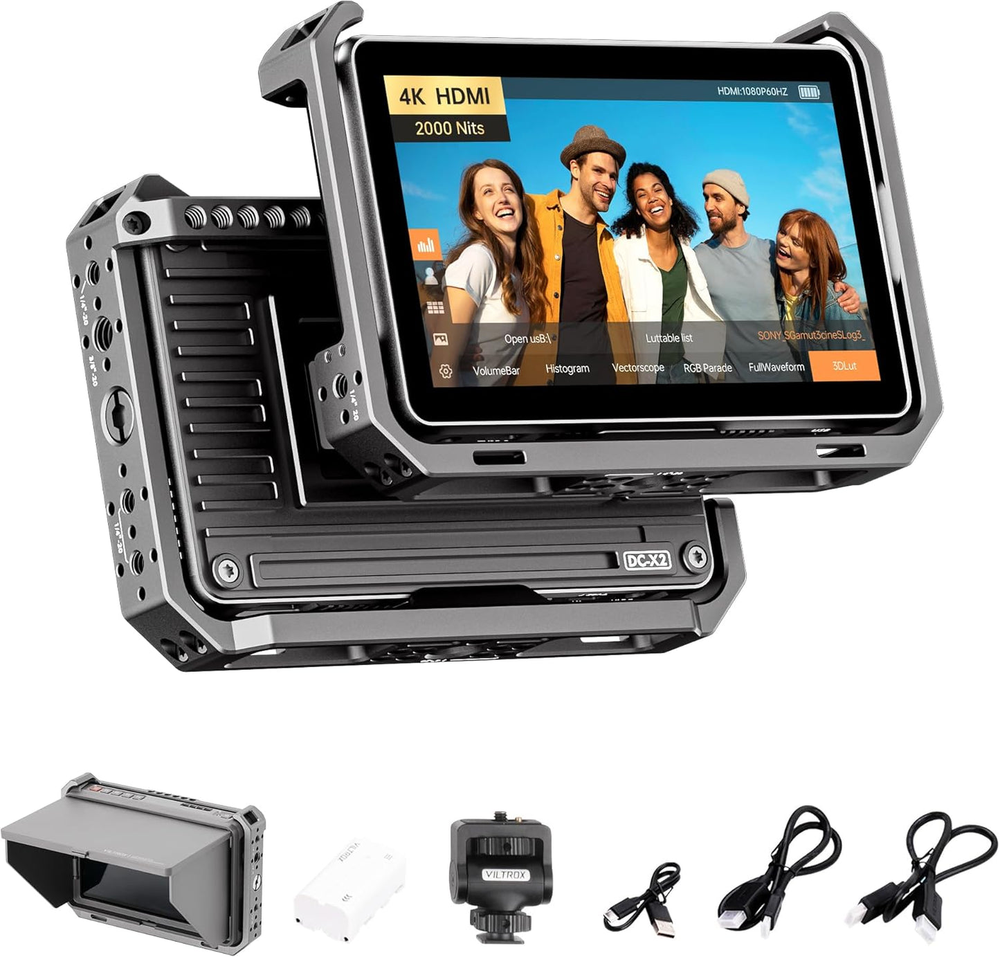 VILTROX DC-X2 6 Inch Touchscreen Camera Field Monitor Kit