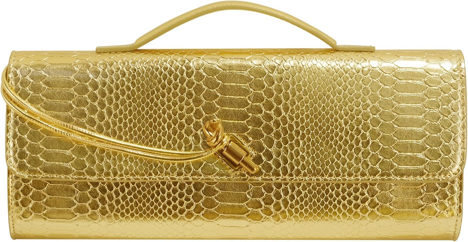 Woven Clutch Purses for Women - Elegant Leather Evening Bag