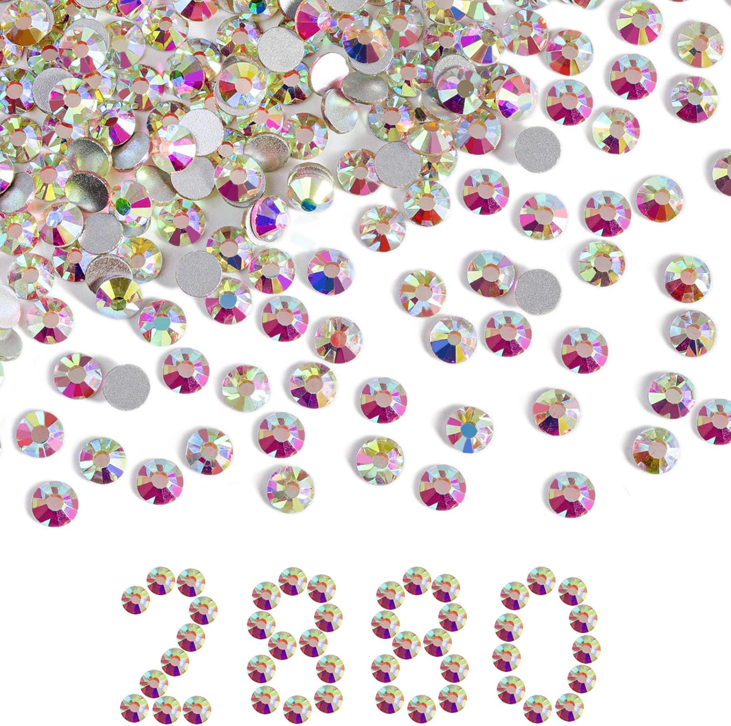 Beadsland Flatback Rhinestones Bulk for DIY Crafts and Decoration