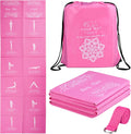 Foldable Yoga Mat for Women Non Slip Travel Mat - Portable & Cushioned