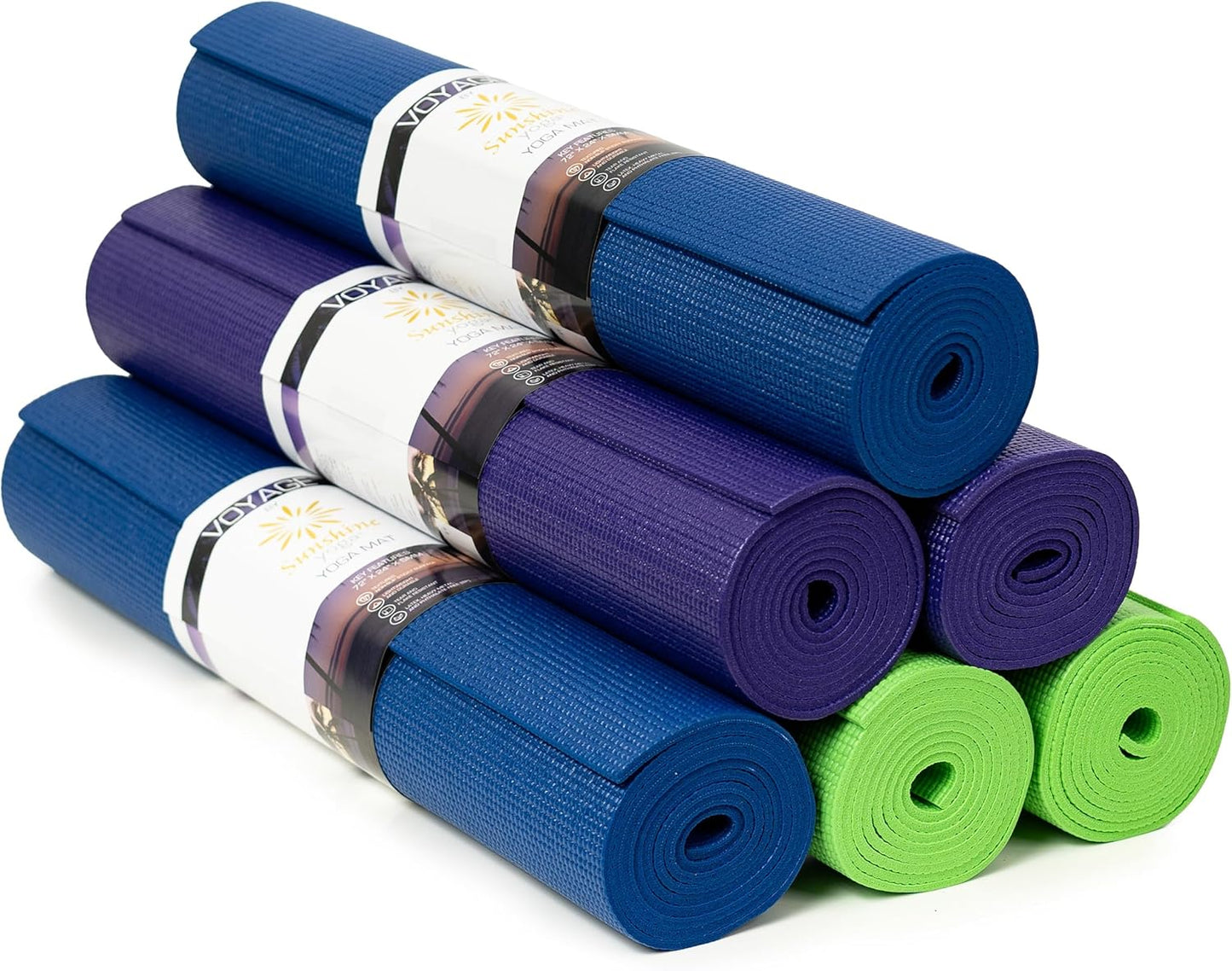 Sunshine Yoga Voyage Yoga Mat - 6 Pack for Fitness