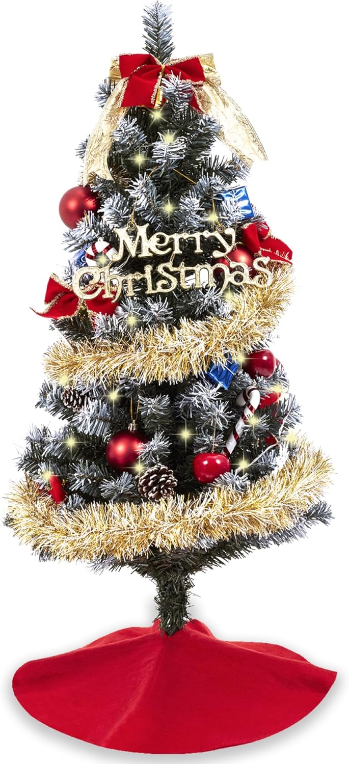 3ft Christmas Tree with Lights for Festive Home Decor