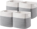 UBBCARE Set of 4 Cotton Rope Storage Baskets for Organizing