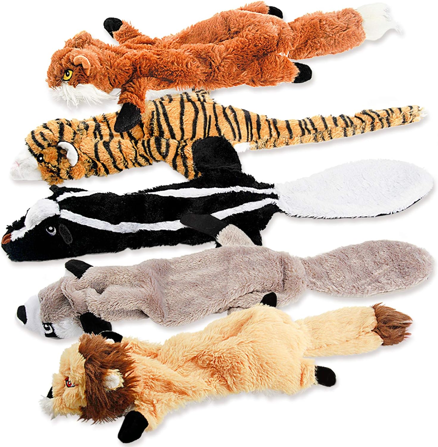 FIREOR No Stuffing Squeak Dog Toy