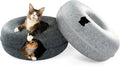 Peekaboo Cat Cave Jumbo - Extra Spacious Tunnel Bed for 12+ lb Cats