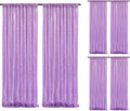 Lavender Glitter Sequin Backdrop Curtains 6pcs 2ftx8ft - Dazzling