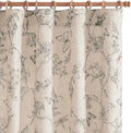 Floral Curtains Lined Linen Blend 84 in Panels - Farmhouse Floral