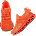 Womens Walking Running Sneakers with Knitted Mesh Upper - Lightweight