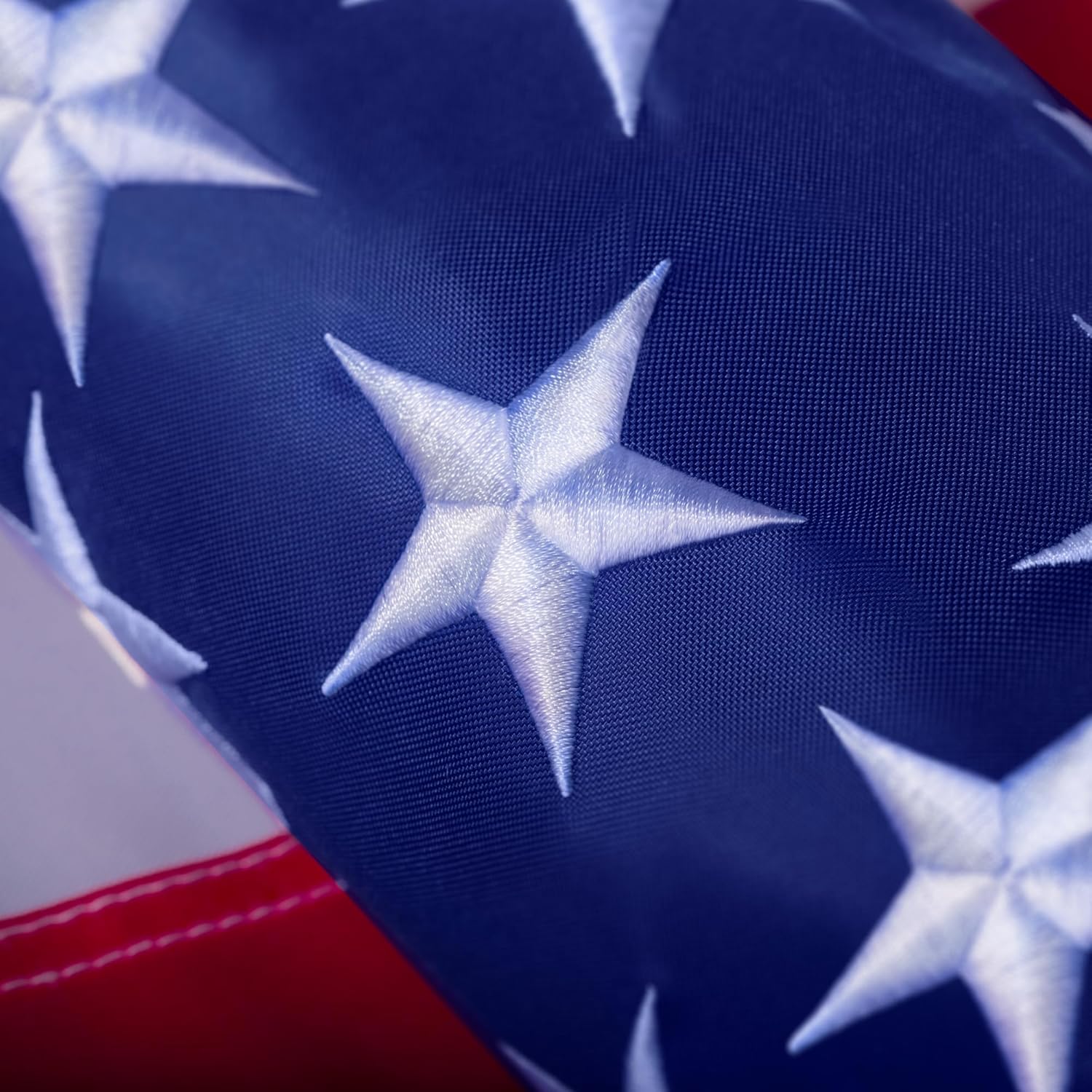 American Flag 8x12 ft Heavy Duty Polyester with Embroidered Stars