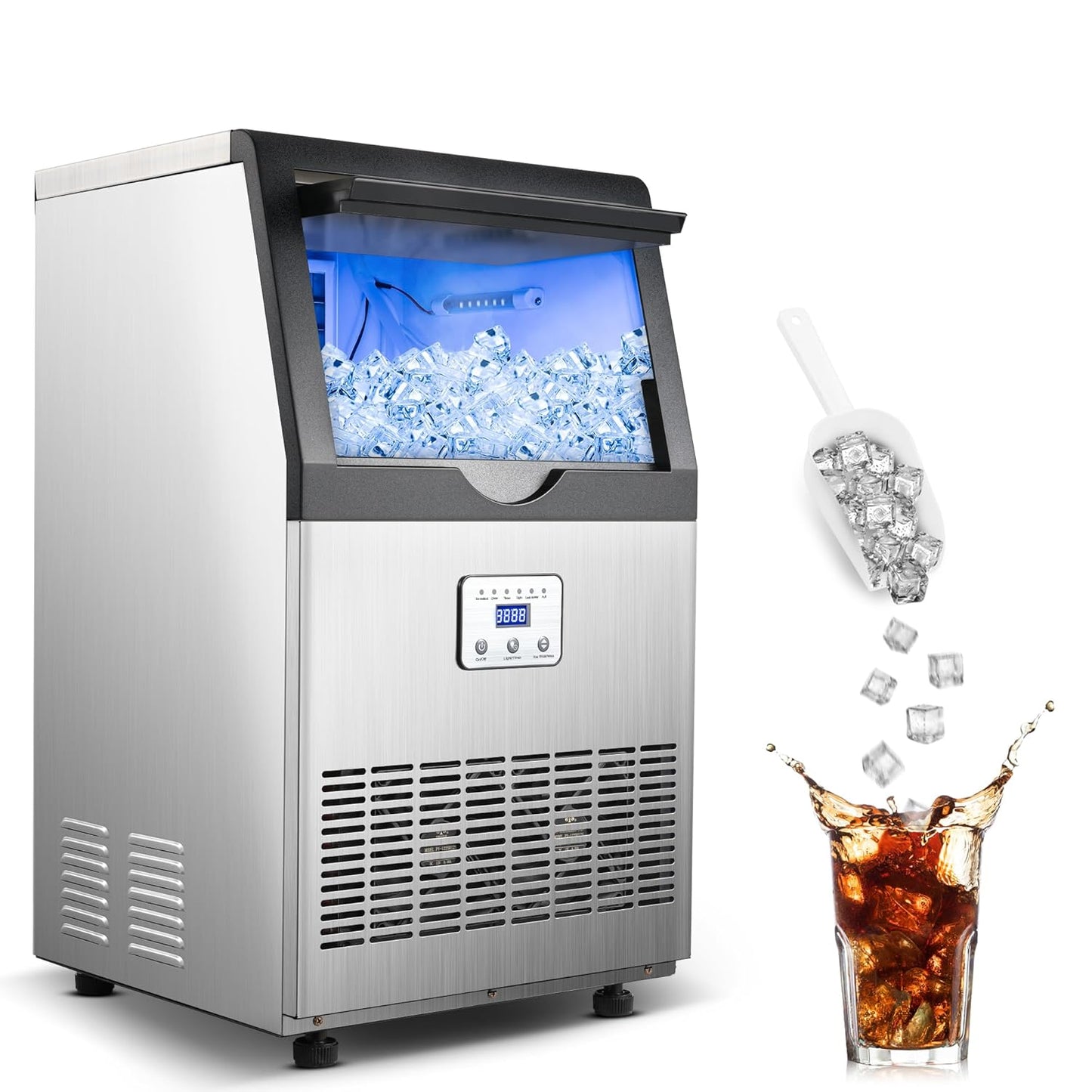 90LBS/24H Commercial Ice Maker Machine for Home or Bar Use