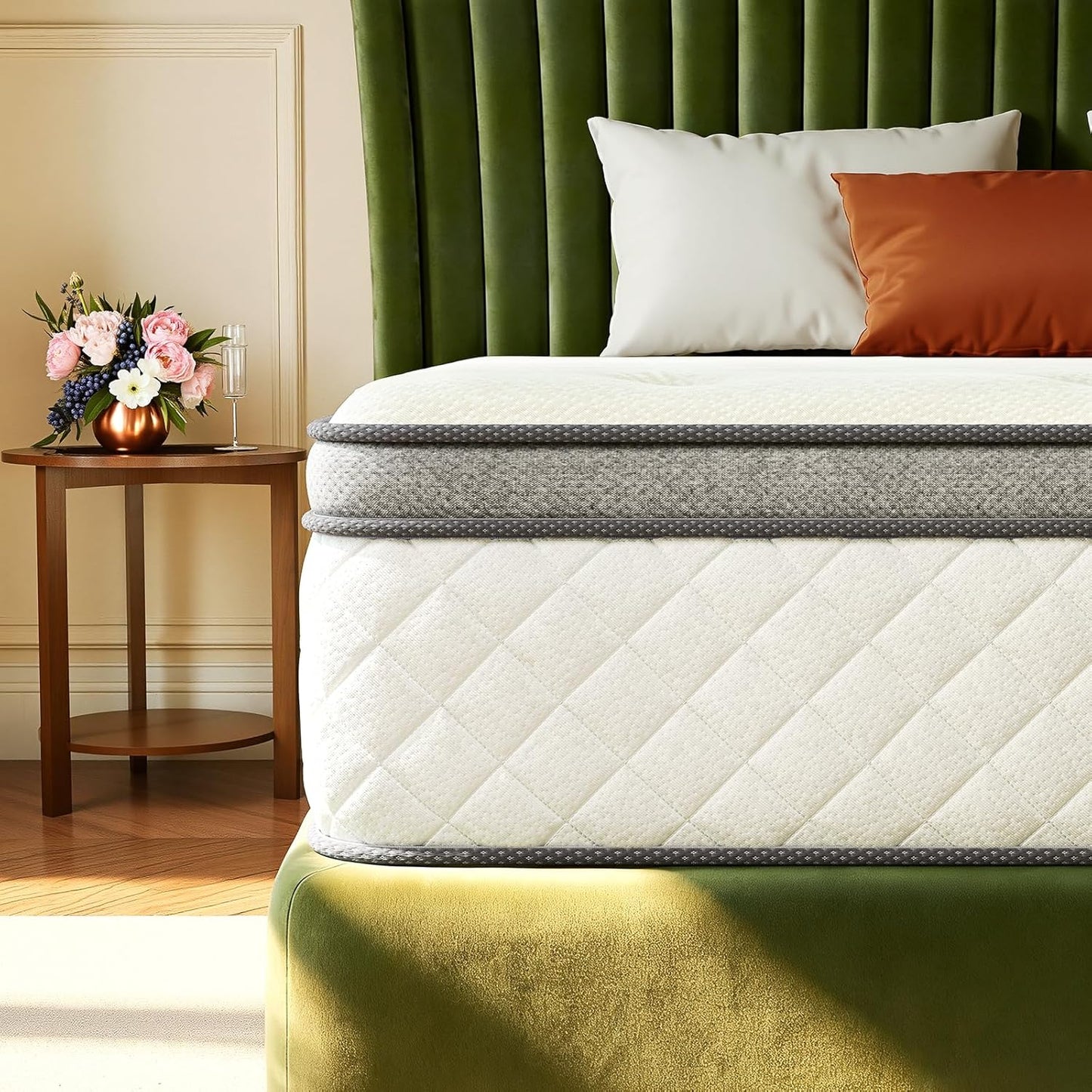 Full Mattress with Pocket Springs for Motion Isolation and Support