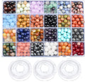 6mm Natural Mixed Materials Gemstones Beads Kit - 960 PCS