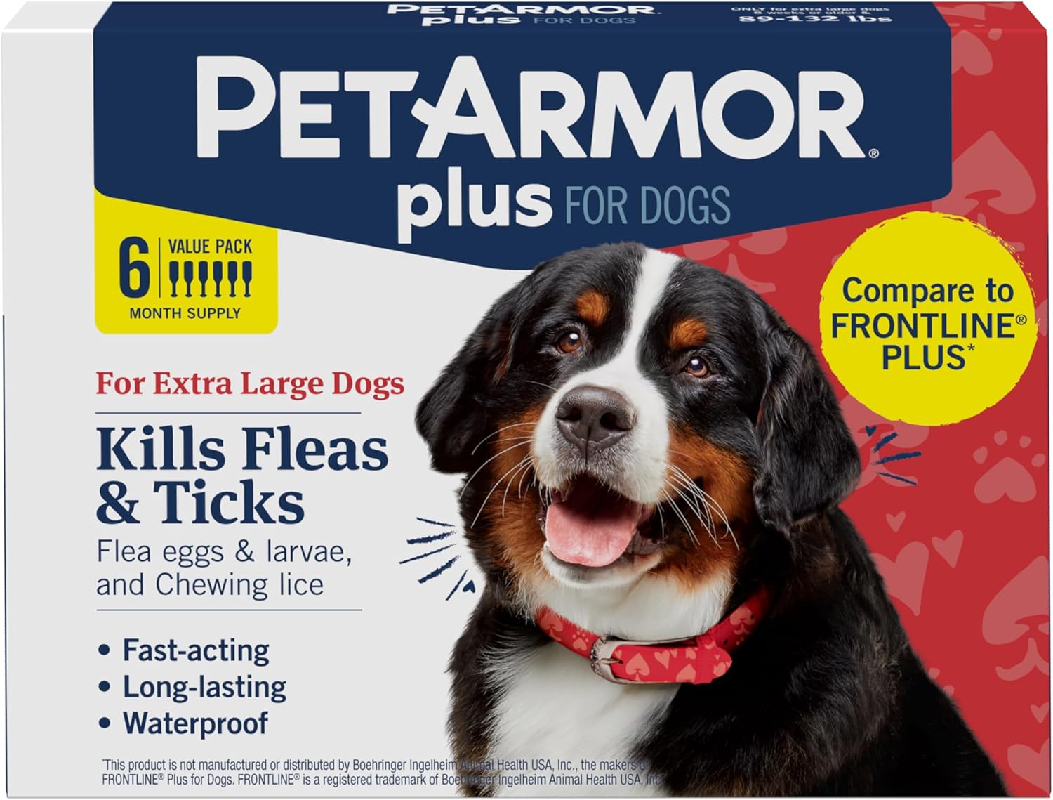 PetArmor Plus Flea and Tick Prevention for Large Dogs, 6 Doses