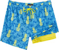 SURF CUZ Mens Swim Trunks with Compression Liner - Quick Dry 5 in cool