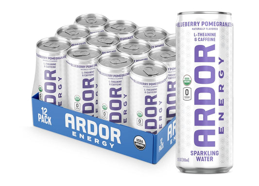 ARDOR ENERGY Sparkling Water with Natural Caffeine & L-Theanine