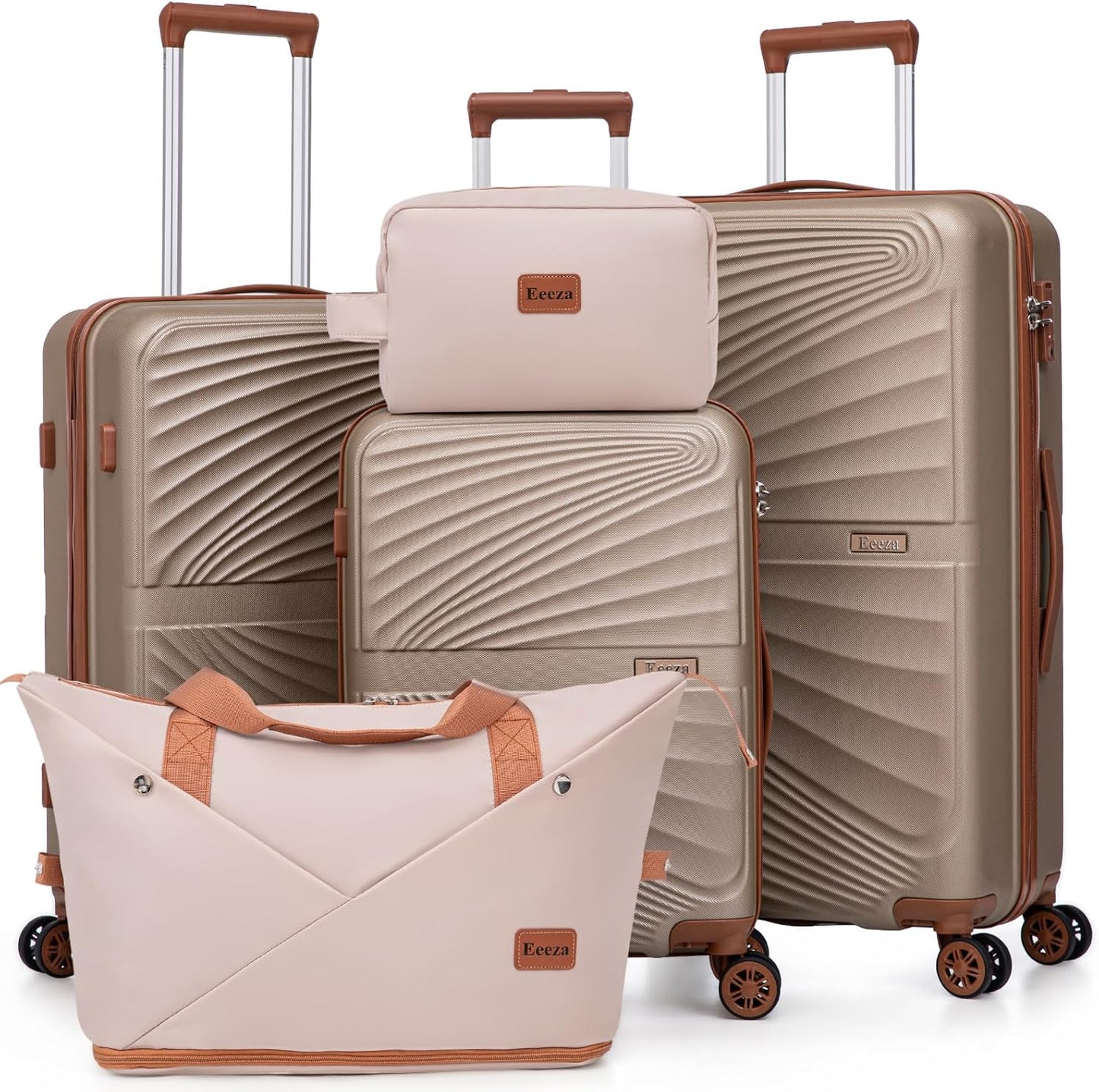 5 Piece Luggage Set with Wheels and TSA Lock for Travelers