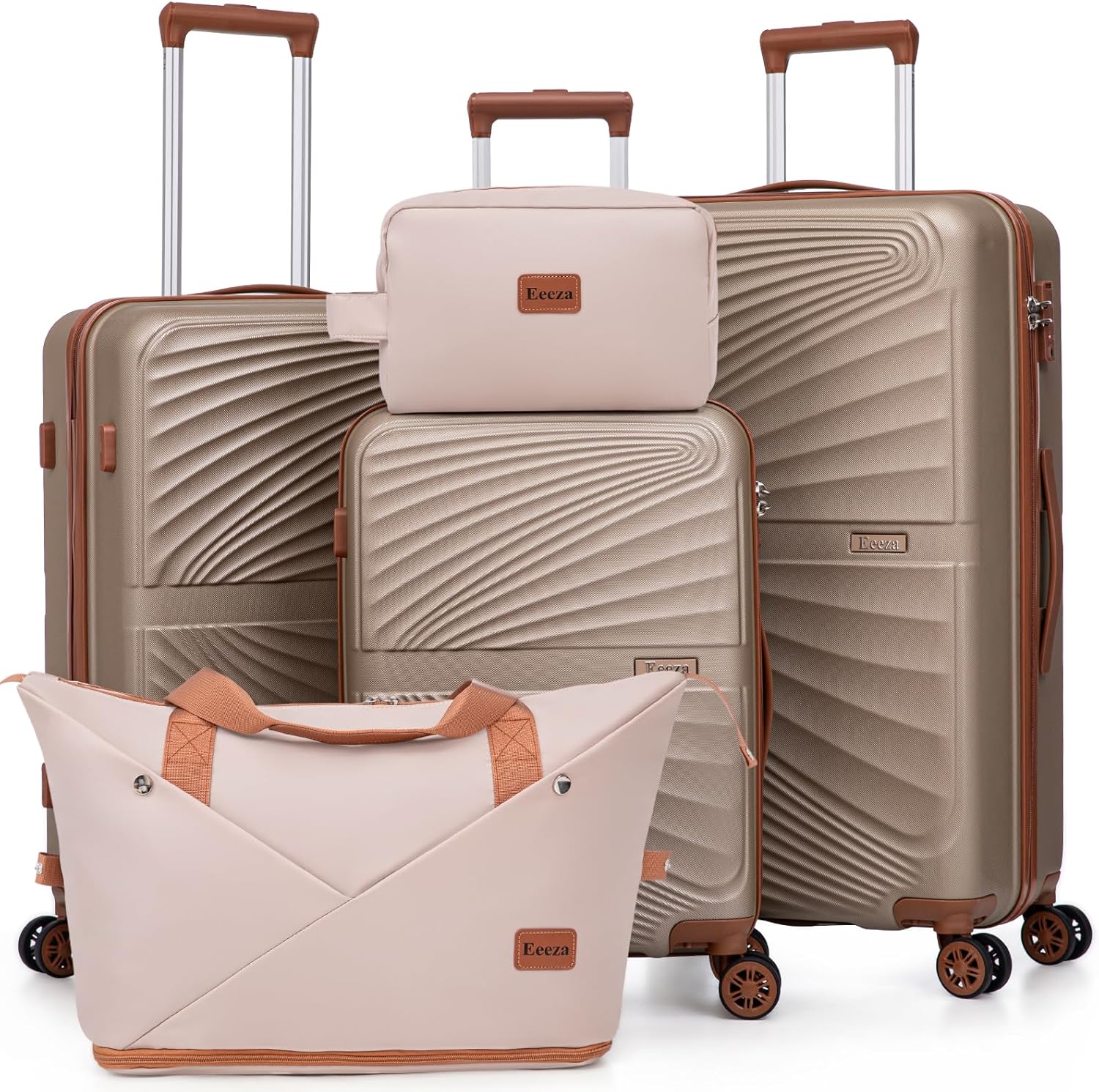 5 Piece Luggage Set with Wheels and TSA Lock for Travelers