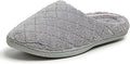 Dearfoams Womens Leslie Quilted Terry Clog Slippers - Cozy Memory Foam