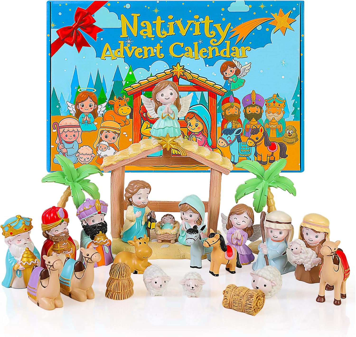 Nativity Advent Calendar 2025 for Kids Christmas Countdown