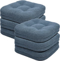 Chair Pads for Dining Chairs Set of 6 - Memory Foam Comfort