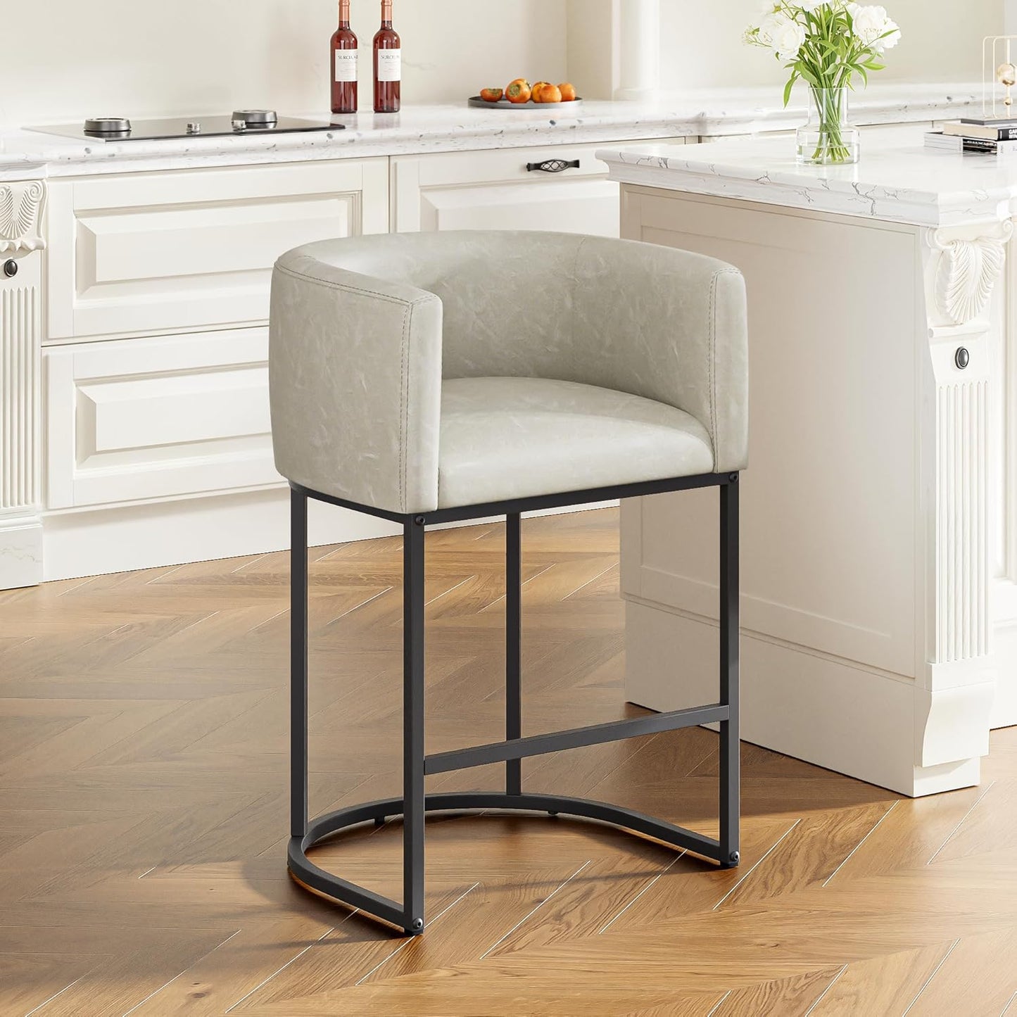 26 H Counter Height Bar Stools with Backrest and Arms for Comfort
