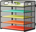 5-Tier Letter Tray Paper Organizer Mesh Desktop File Organizer