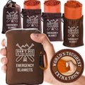 Emergency Blankets 4-Pack - Extra-Thick Thermal Mylar Survival Gear