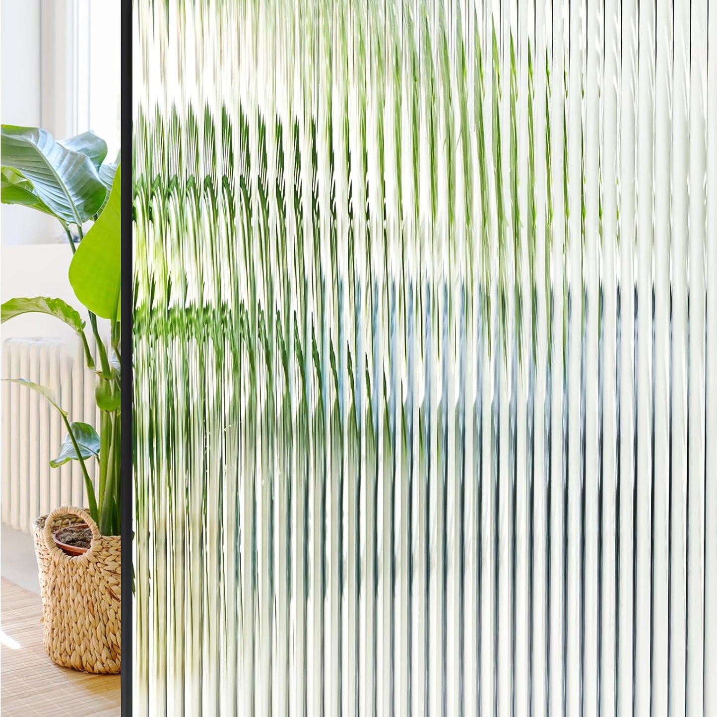 Windimiley Window Privacy Film for 3D Reeded Glass Effect