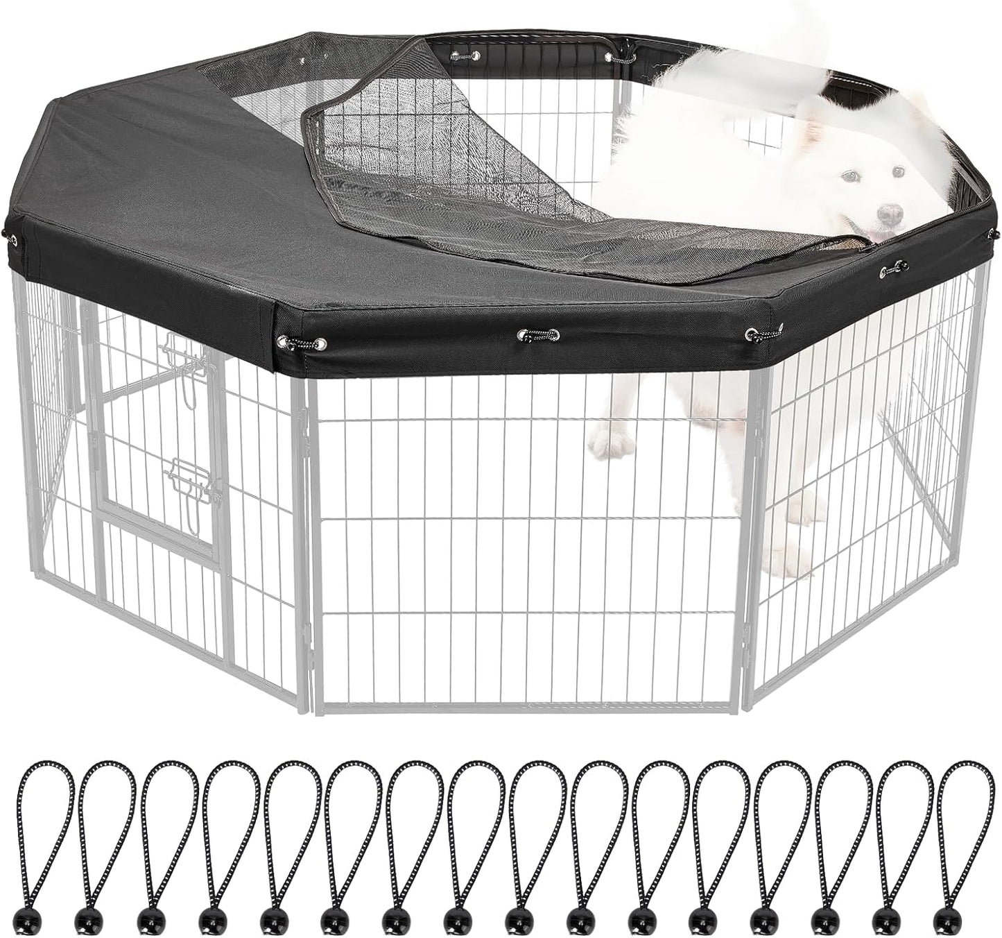 Colewin Dog Playpen Cover for 24in 8 Panels Play Pen