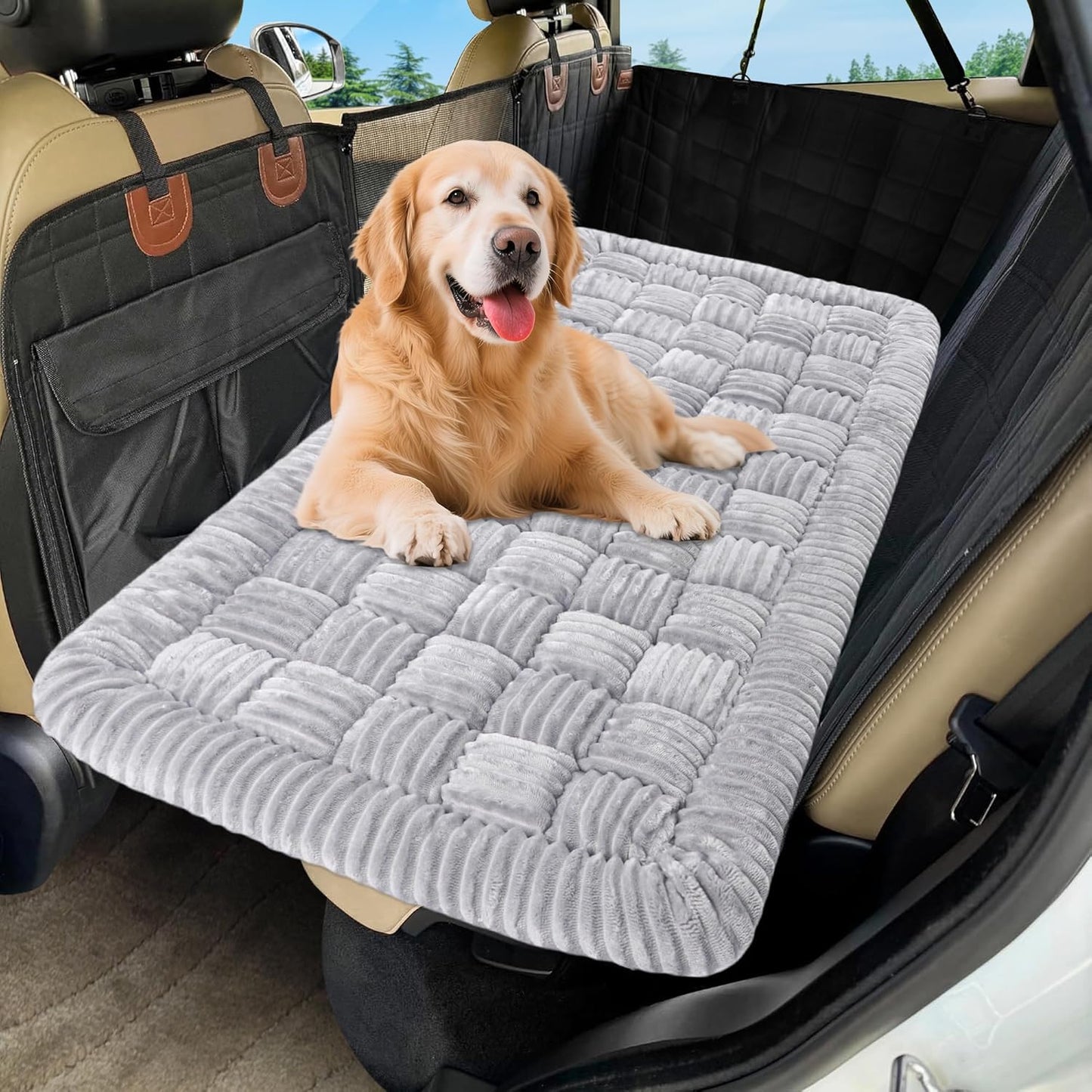 Non-Slip Dog Car Bed Mat for Comfortable Travel with Pets