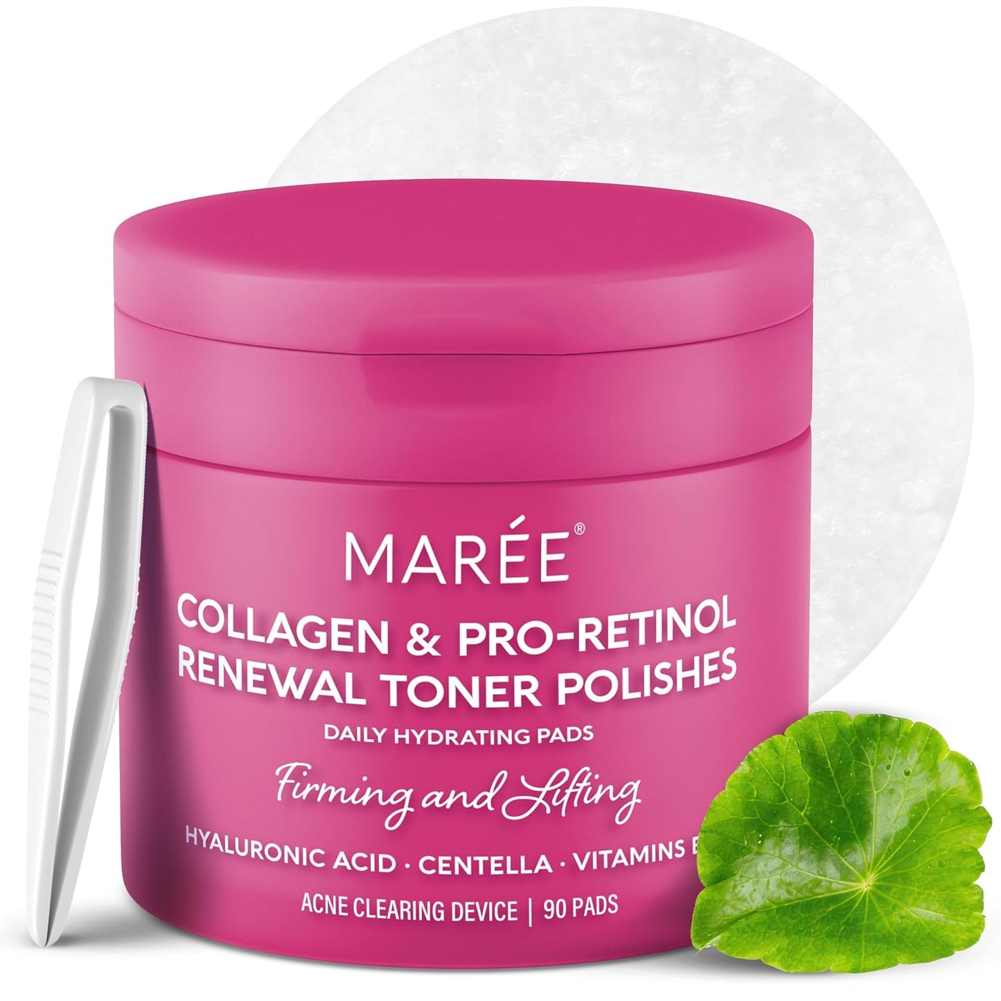 MAREE Collagen Toner Pads with Retinol for Anti-Aging Care