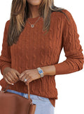 Womens Wool Blend Classic Crew Neck Sweater - Lightweight Fall