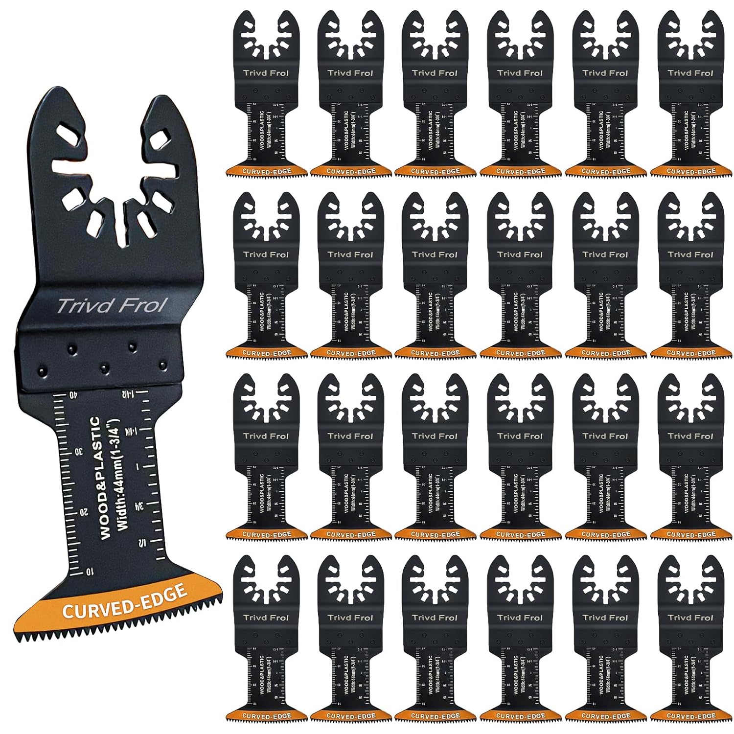 Trivd Frol 100Pcs Curved-Edge Oscillating Tool Blades
